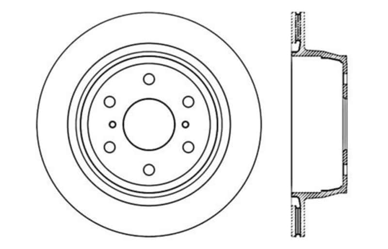 Stoptech — StopTech 07-10 GMC Sierra (w/ Rear Drum) / 07-09 GMC Yukon Rear Left Slotted & Drilled Rotor
Disc Brake Rotor
Slot/Drill Rotor - view 7