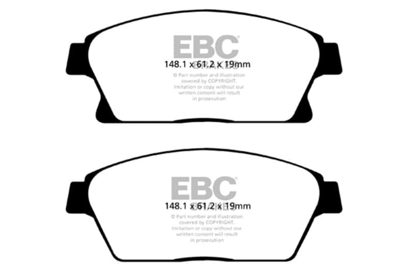 EBC — EBC 13+ Buick Encore 1.4 Turbo Ultimax2 Front Brake Pads
Disc Brake Pad - view 1