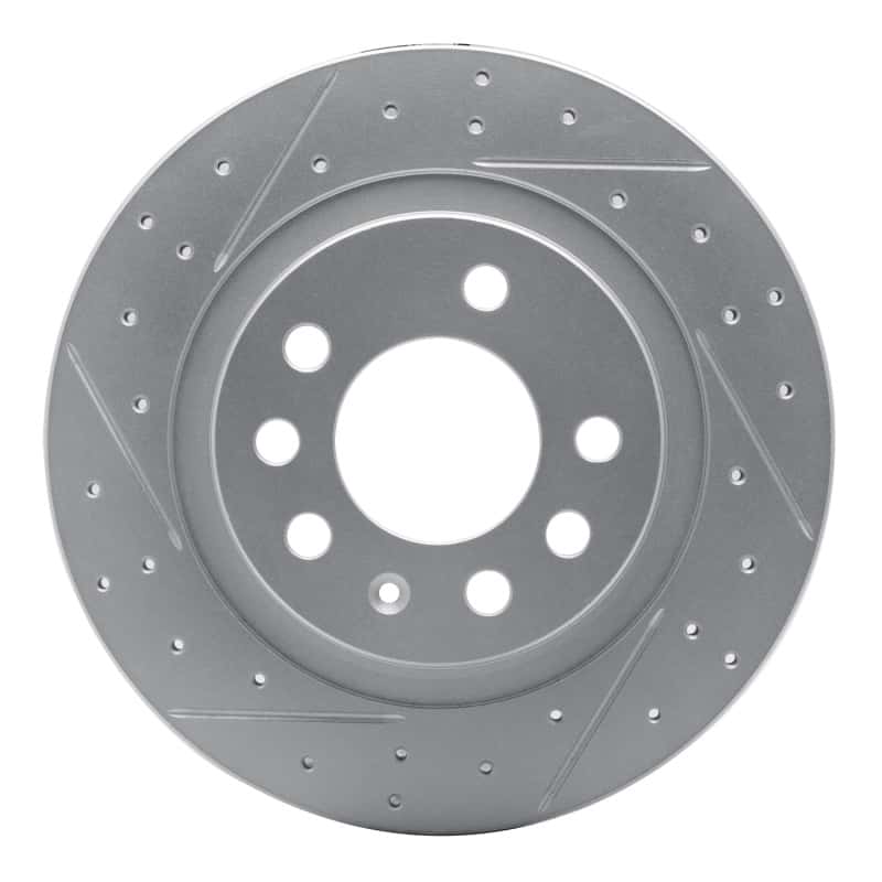 R1 Concepts — R1 06-10 Pontiac Solstice Rear Left Drilled & Slotted Geo-Carbon Rotor - view 1