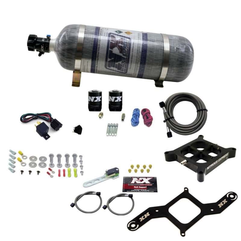 Nitrous Express — Nitrous Express 4150 Single Entry Billet Crossbar Nitrous Plate Kit (50-300HP) w/Composite Bottle
Injection System Kit
N2OSys - view 1
