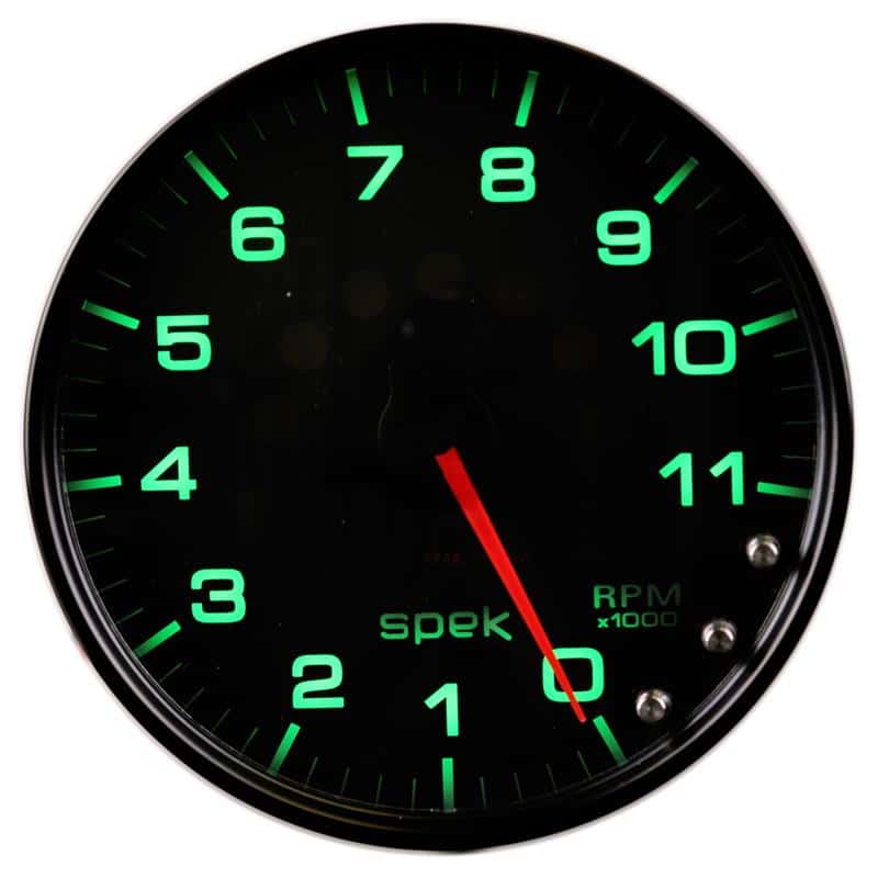 AutoMeter — Autometer Spek-Pro Gauge Tachometer 5in 11K Rpm W/Shift Light & Peak Mem Black/Black
GA 5" 11KRPM BCB SPK - view 1