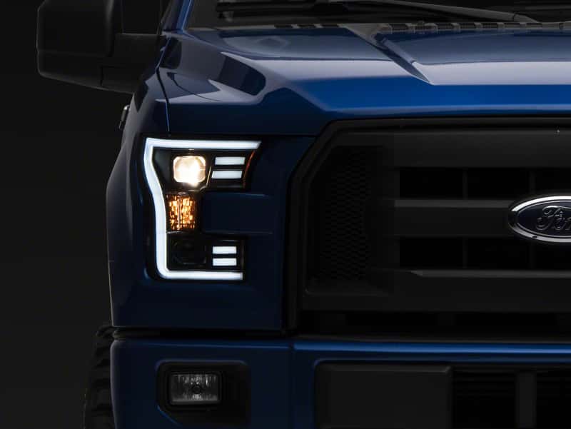 Raxiom — Raxiom 15-17 Ford F-150 G3 Projector Headlights w/ LED Accent- Blk Housing (Clear Lens)
Headlights - view 1