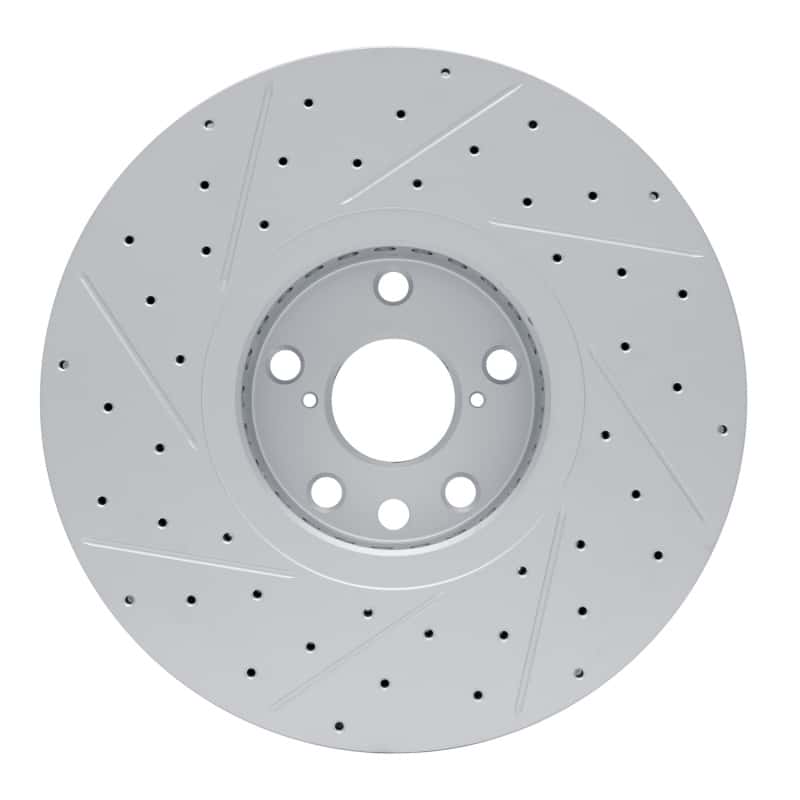 R1 Concepts — R1 06-20 Lexus Is200T Right Front Drilled & Slotted Geo-Carbon Rotor - view 6