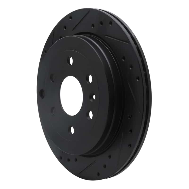 R1 Concepts — R1 07-17 Buick Enclave Rear Left Drilled & Slotted Black Brake Rotor
R1 Brake Rotor Drill - view 2