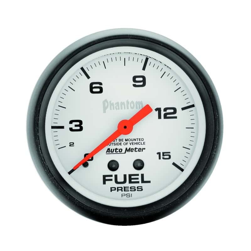 AutoMeter — Autometer Phantom 66.7mm 0-15 PSI Mechanical Fuel Pressure Gauge
2-5/8" FUEL PRESS, 0 - view 1