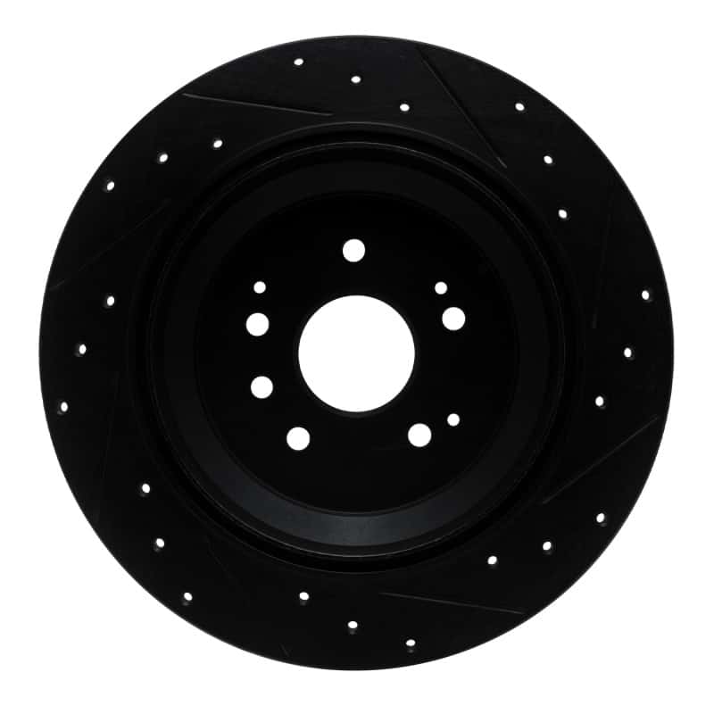 R1 Concepts — R1 14-16 Acura MDX Rear Left Drilled & Slotted Black Brake Rotor
R1 Brake Rotor Drill - view 5