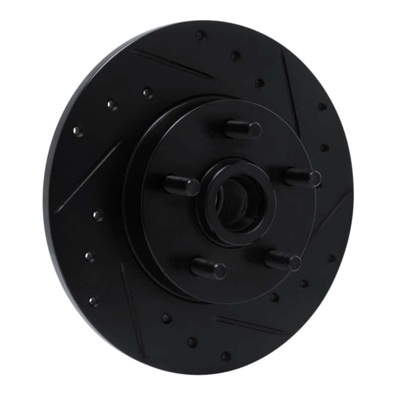 R1 Concepts — R1 84-87 Pontiac Fiero Front Right Drilled & Slotted Black Brake Rotor
R1 Brake Rotor Drill - view 2