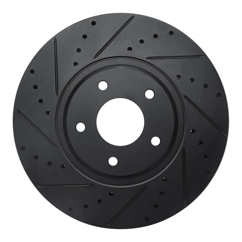 R1 Concepts — R1 03-05 Nissan Maxima Front Left Drilled & Slotted Black Brake Rotor
R1 Brake Rotor Drill - view 1