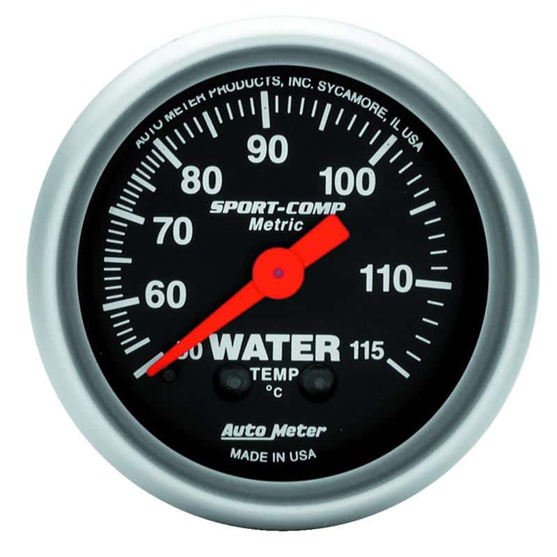 AutoMeter — Autometer Sport 2in Water Temp Metric , 50-115 deg. C / Mech
2" WATER TEMP, 50-11 - view 2