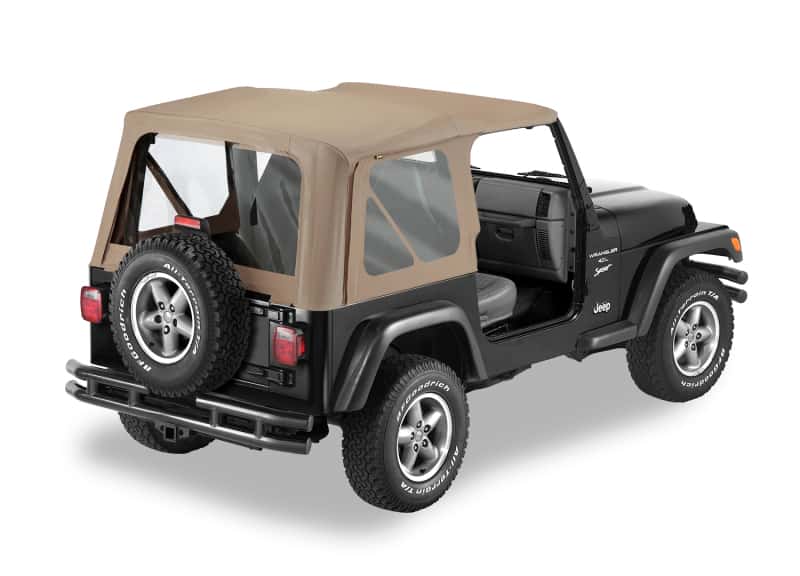 Bestop — Bestop 97-02 Jeep Wrangler TJ Replace A-Top (Dark Tan Clear Windows No Door Skins Included)
Replace-A-Top for OE - view 1