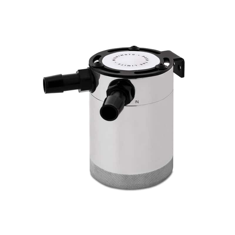 Mishimoto — Mishimoto Compact Baffled Oil Catch Can - 2-Port - Polished - view 2