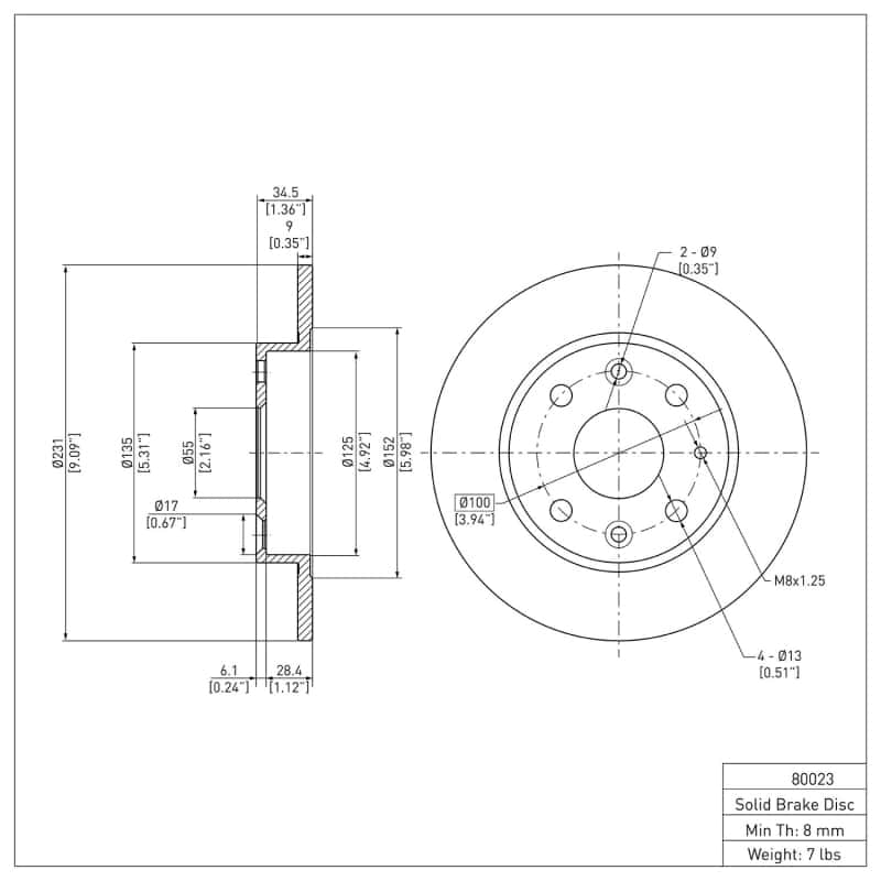 DFC — DFC 90-93 Mazda Miata Rear GeoSPEC Coated Rotor
DFC Brake Rotor - view 6