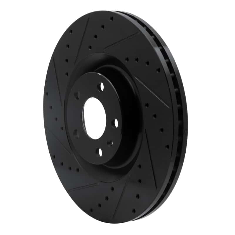 R1 Concepts — R1 04-09 Audi S4 Front Left Drilled & Slotted Black Brake Rotor
R1 Brake Rotor Drill - view 2