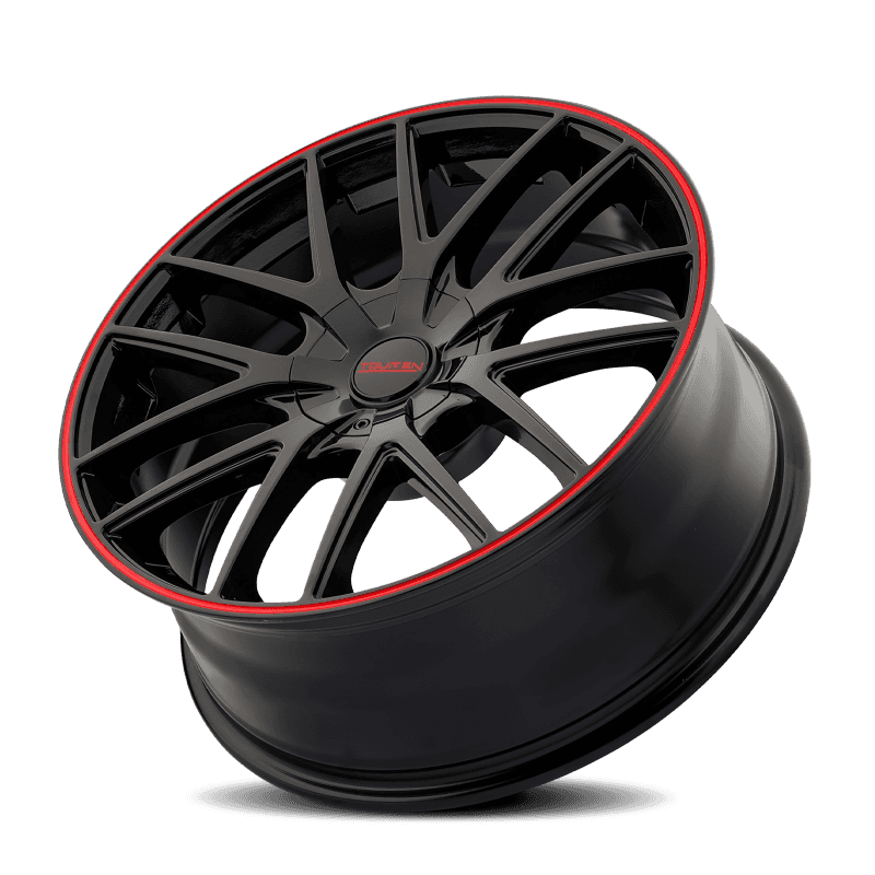 Touren — Touren 3260 TR60 16x7 / 5x100/114.3 BP / 42mm Offset / 72.62mm Hub Gloss Black w/ Red Ring Wheel
TOUREN 3260 - view 2