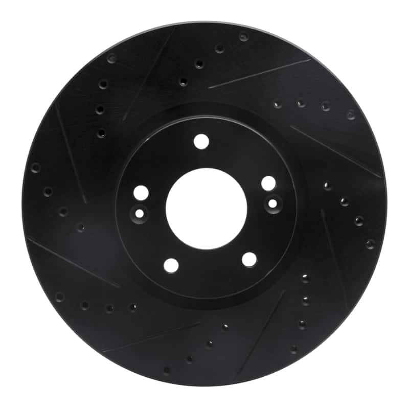 R1 Concepts — R1 07-12 Hyundai Veracruz Front Left Drilled & Slotted Black Brake Rotor
R1 Brake Rotor Drill - view 1