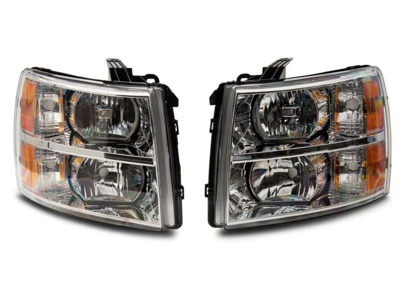 Raxiom — Raxiom 07-14 Chevrolet Silverado 1500 Axial OEM Rep Headlights- Chrome Housing (Clear Lens)
Headlights - view 2