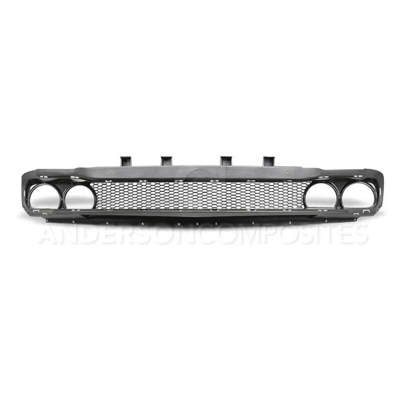 Anderson Composites — Anderson Composites 15-18 Dodge Challenger Type-AS Front Upper Grille - view 3