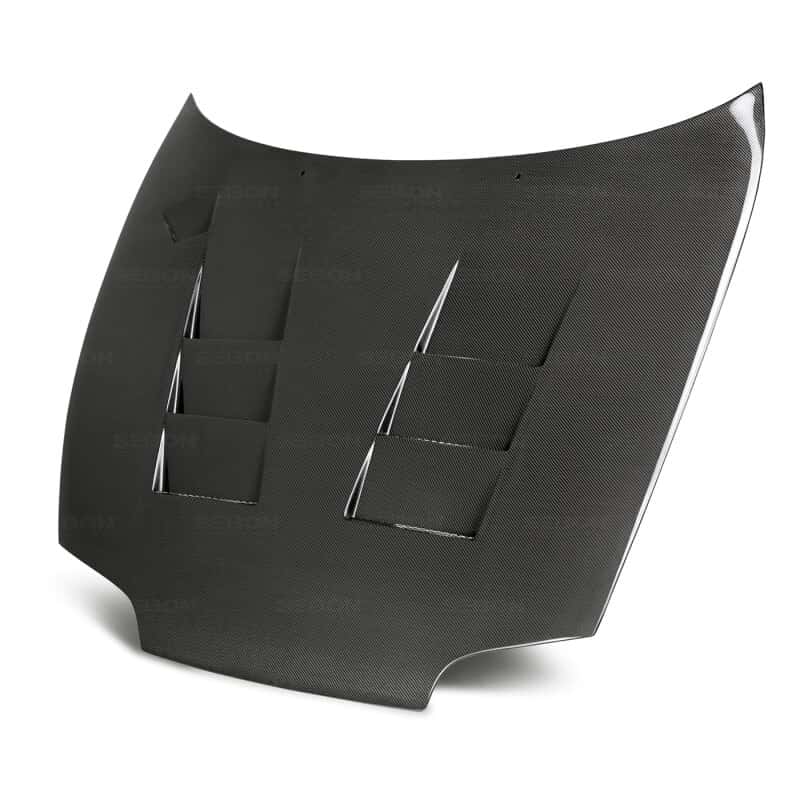 Seibon — Seibon 93-98 Toyota Supra (JZA80L) TS Style Carbon Fiber Hood - view 3