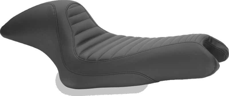 Mustang Motorcycle — Mustang 06-10 Harley Softail FXST, 07-17 FLSTF Fender Bib w/Studs - Black - view 2