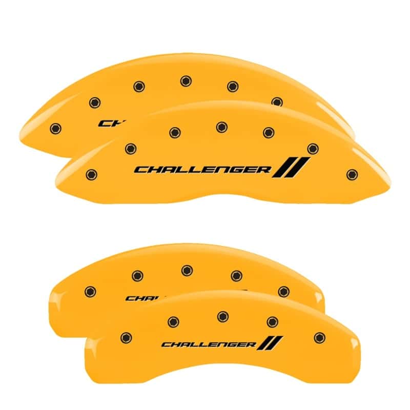 MGP — MGP 4 Caliper Covers Engraved Front & Rear With stripes/Challenger Yellow finish black ch
Caliper Covers - view 1