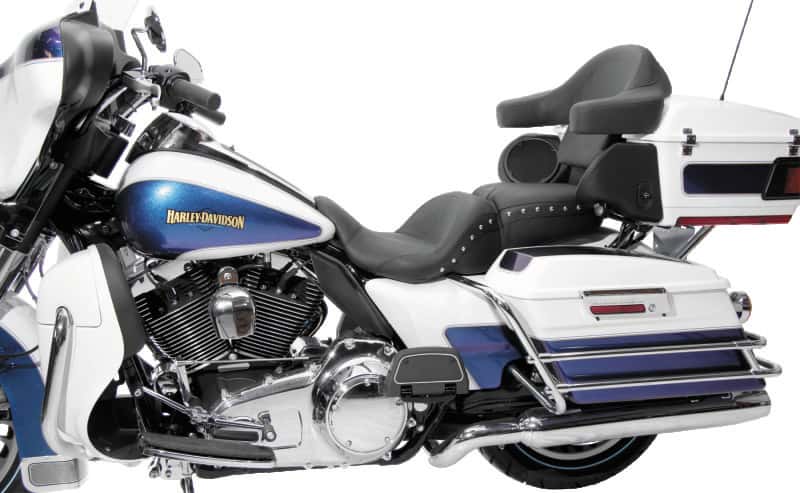 Mustang Motorcycle — Mustang 08-21 Harley Electra Glide, Rd Glide, Rd King, Str Glide Lowdown 1PC Seat Studs - Black - view 2