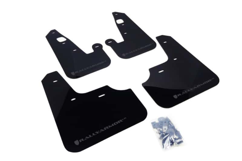 Rally Armor — Rally Armor 07-17 Mitsubishi Lancer Black UR Mud Flap w/ Grey Logo
Mud Flap - view 1