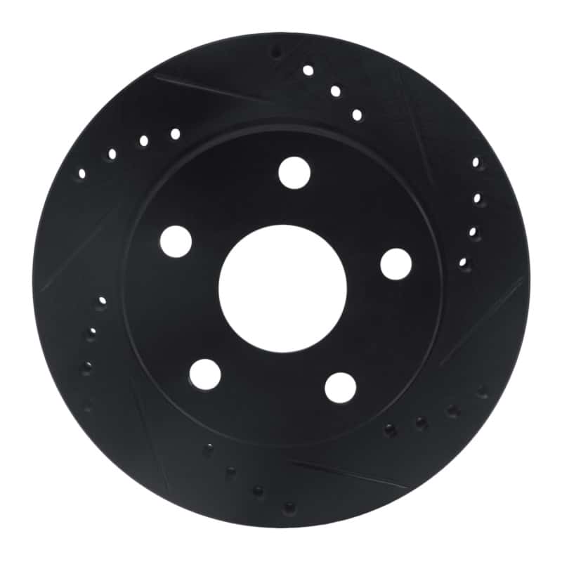 R1 Concepts — R1 91-94 Toyota Previa Front Right Drilled & Slotted Black Brake Rotor
R1 Brake Rotor Drill - view 1