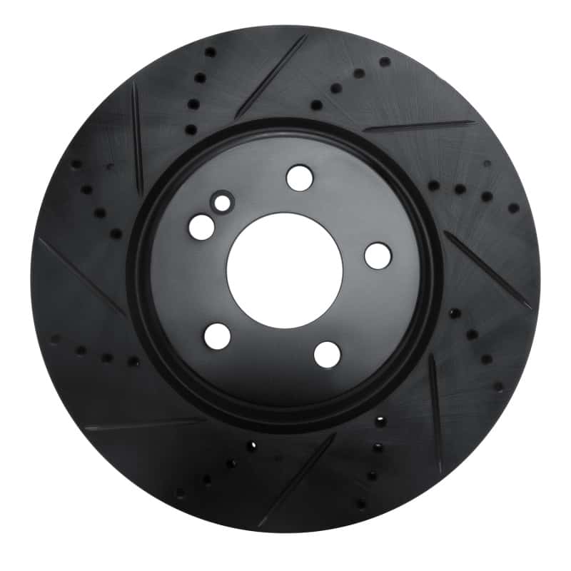 R1 Concepts — R1 16-23 Mercedes-Benz GLC250 (South America) Rear Left Drilled & Slotted Black Brake Rotor
R1 Brake Rotor Drill - view 1