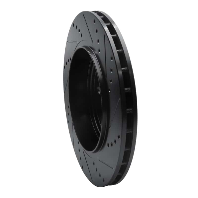 R1 Concepts — R1 2012-2025 Dodge Durango Rear Left Drilled & Slotted Black Brake Rotor
R1 Brake Rotor Drill - view 4
