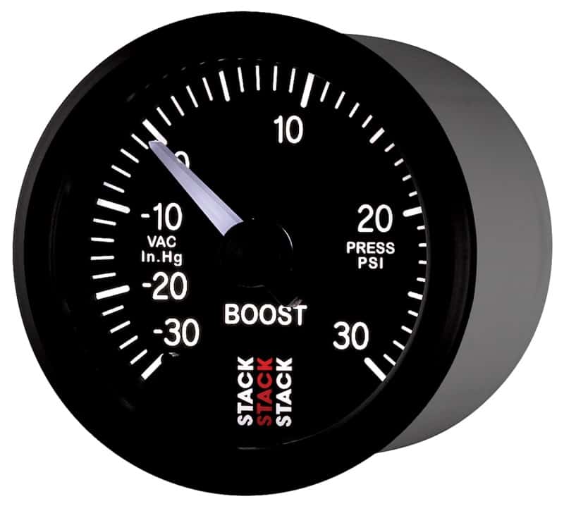 AutoMeter — Autometer Stack 52mm -30INHG to +30 PSI (Incl T-Fitting) Pro Stepper Motor Boost Press Gauge - Black
Ga Bst Stpr Bk 30psi - view 3