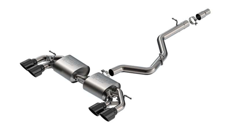 Borla — Borla 22-25 Volkswagen Golf R S-type Cat-Back Exhaust - Dual 4.5in Black Chrome Tips
Cat-Back System - view 1