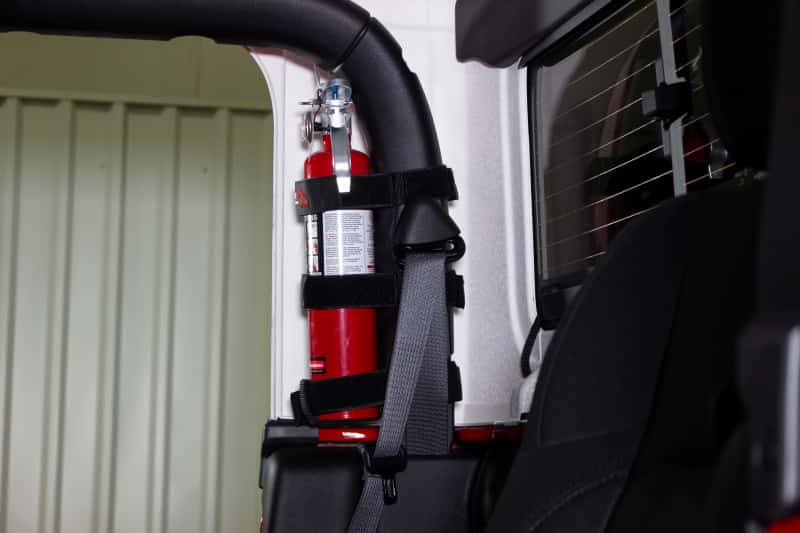 Fishbone Offroad — Fishbone Offroad Padded Roll Bar Black Fire Extinguisher Holder - view 5