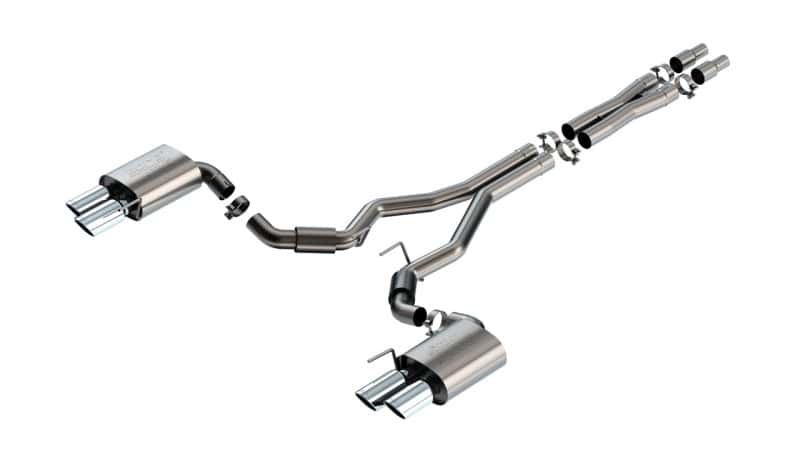 Borla — Borla 2024 Ford Mustang GT 5.0L V8 3 in ATAK Catback Non-Active Exhaust- Chrome Quad Tip
Cat-Back System - view 1