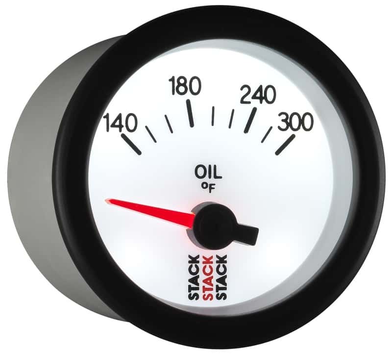 AutoMeter — Autometer Stack 52mm 140-300 Deg F 1/8in NPTF Electric Oil Temp Gauge - White
Ga OilT Elec Wt 300F - view 6