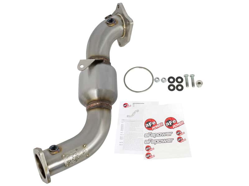 aFe — aFe Twisted Steel Down-Pipe Catted 13-16 Cadillac ATS L4-2.0L (t)
Stainless Downpipe - view 7