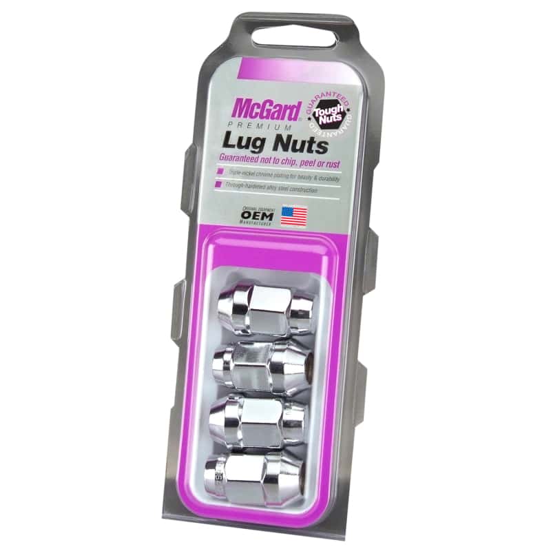 McGard — McGard Hex Lug Nut (Cone Seat Bulge Style) 1/2-20 / 3/4 Hex / 1.45in. Length (4-pack) - Chrome - view 6