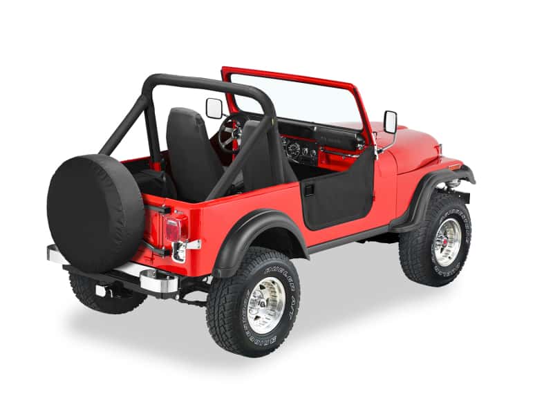 Bestop — Bestop 80-86 Jeep Cj7 / 87-95 Wrangler YJ Lower Fabric Doors (Black Crush)
Lower Fabric Doors - view 1