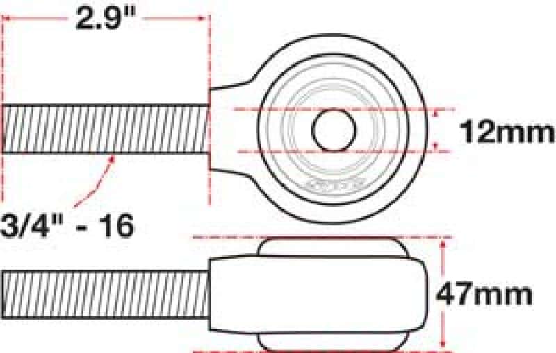 SPC Performance — SPC Performance xAxis Rod End Ball Joint
CROSSAXIS ROD END
XAXIS JOINT - view 3