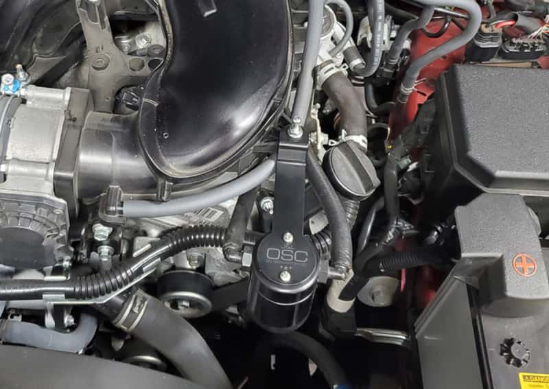 J&L — J&L 05-24 Toyota 4Runner 4.0L Driver Side Oil Separator 3.0 - Black Anodized
Oil Separator - view 2