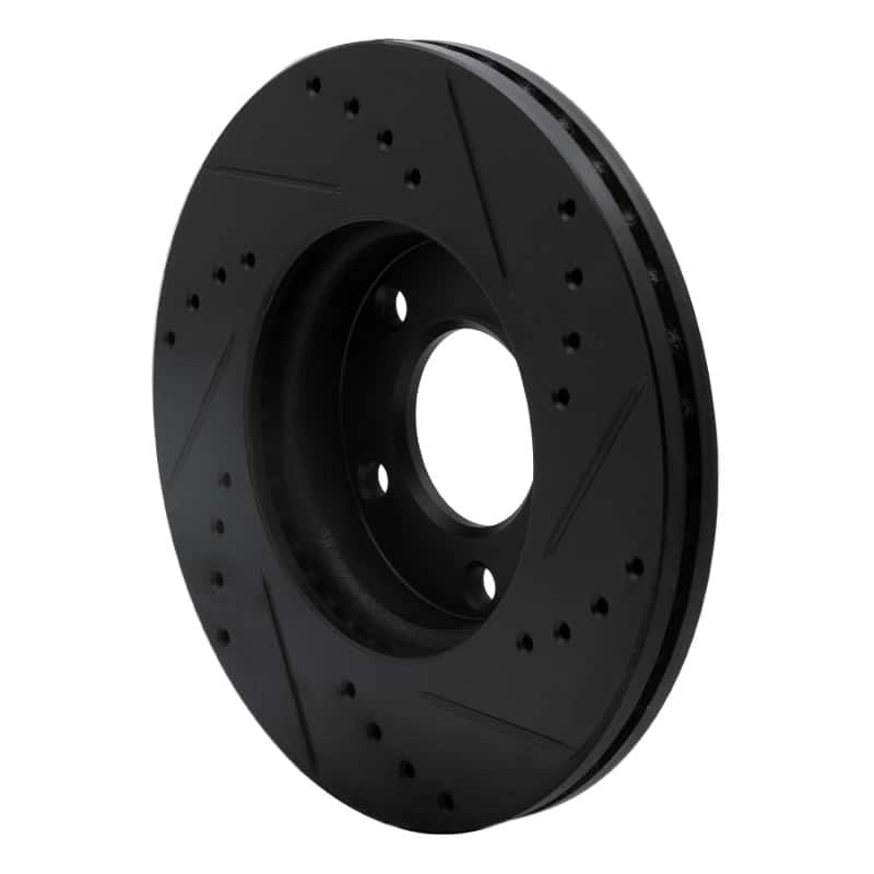 R1 Concepts — R1 04-13 Mazda 3 Front Left Drilled & Slotted Black Brake Rotor
R1 Brake Rotor Drill - view 4