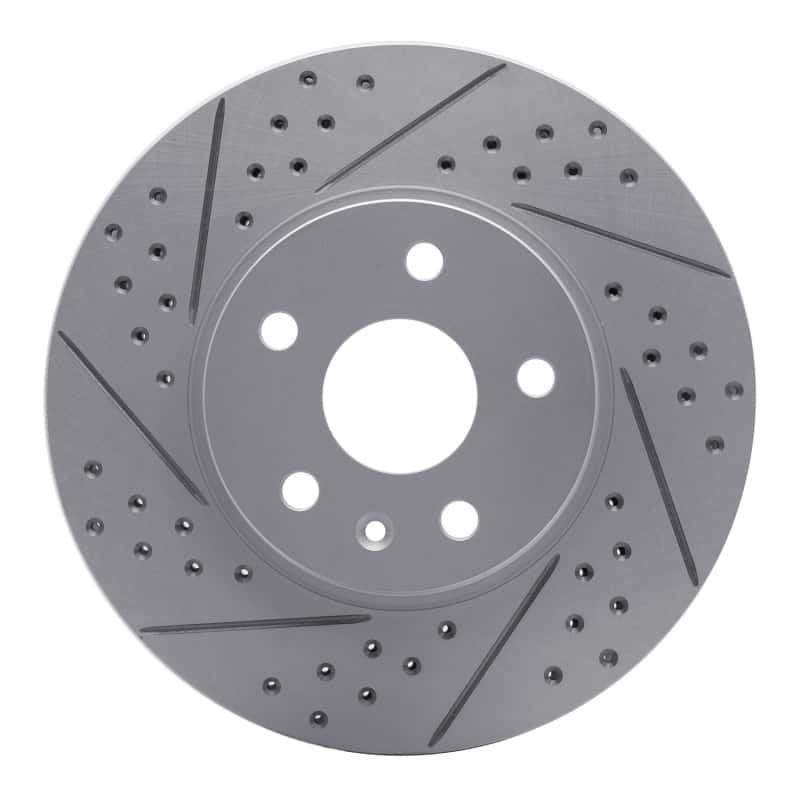 R1 Concepts — R1 08-14 Cadillac Cts Front Left Drilled & Slotted Geo-Carbon Rotor - view 1
