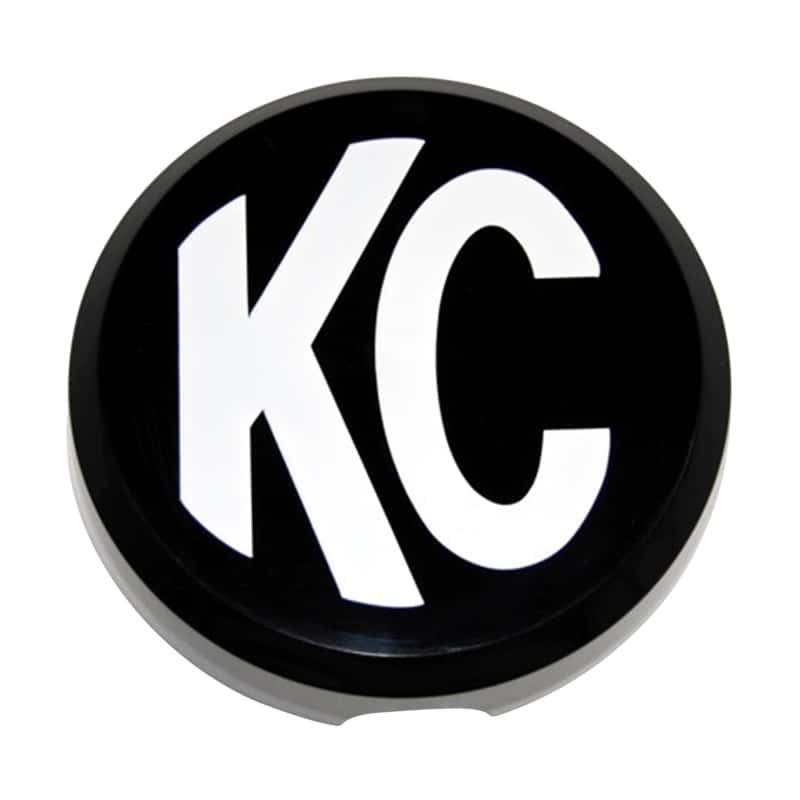 KC HiLiTES — KC HiLiTES 6in. Round Hard Cover for Daylighter/SlimLite/Pro-Sport (Single) - Black w/White KC Logo
Accessories - view 2