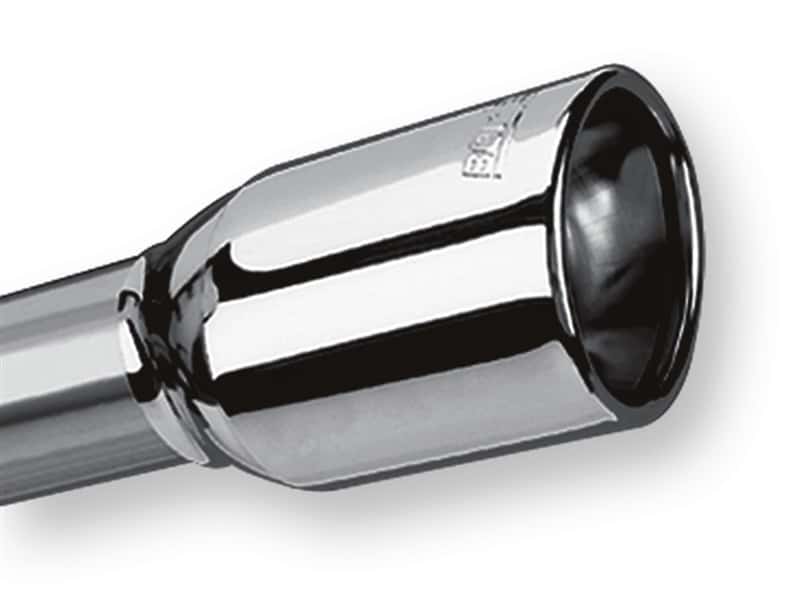 Borla — Borla Universal Polished Tip Single Oval Rolled Angle-Cut w/Clamp (inlet 2 1/4in. Outlet 3 5/8 x 2 1
ExhstTailPipeTip
Tip - Oval - view 2