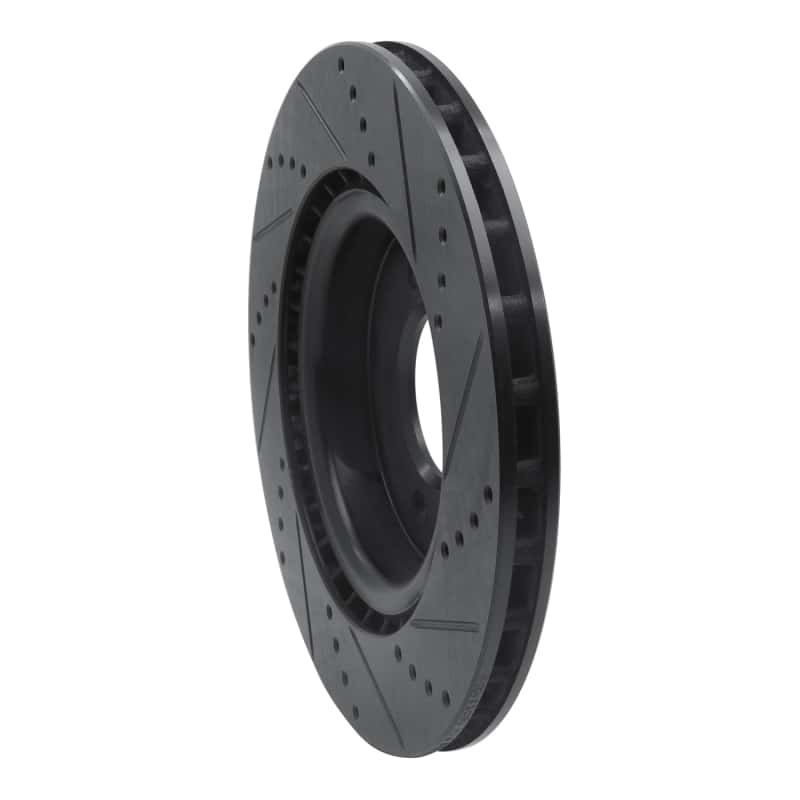 R1 Concepts — R1 18-20 Land Rover Range Rover Sport Rear Left Drilled & Slotted Black Brake Rotor
R1 Brake Rotor Drill - view 4