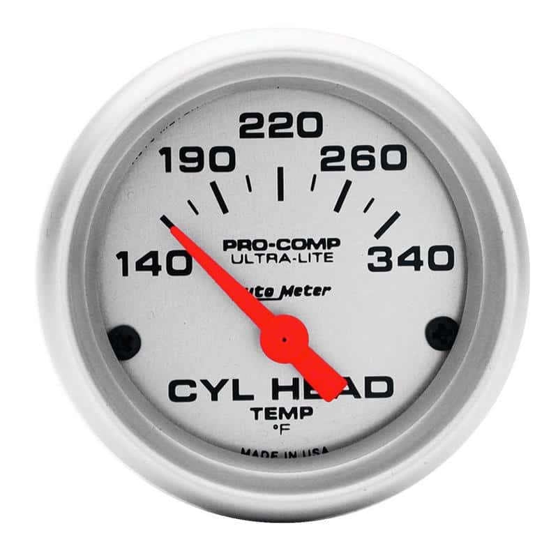 AutoMeter — AutoMeter Gauge Cylinder Head Temp 2-1/16in. 140-340 Deg. F Electric Ultra-Lite
2" CYL HEAD TEMP, 14 - view 2