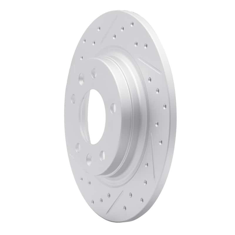 R1 Concepts — R1 98-15 Ford Fusion Rear Left Drilled & Slotted Geo-Carbon Rotor - view 2