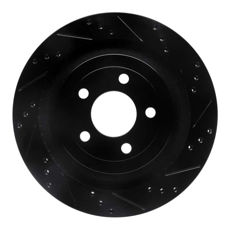 R1 Concepts — R1 15-23 Ford Mustang Rear Right Drilled & Slotted Black Brake Rotor
R1 Brake Rotor Drill - view 1