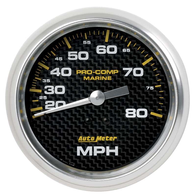AutoMeter — Autometer Gauge Speedometer 3-3/8in 80MPH Mechanical Marine Carbon Fiber
3.4" SPD MECH 80 MCF - view 2