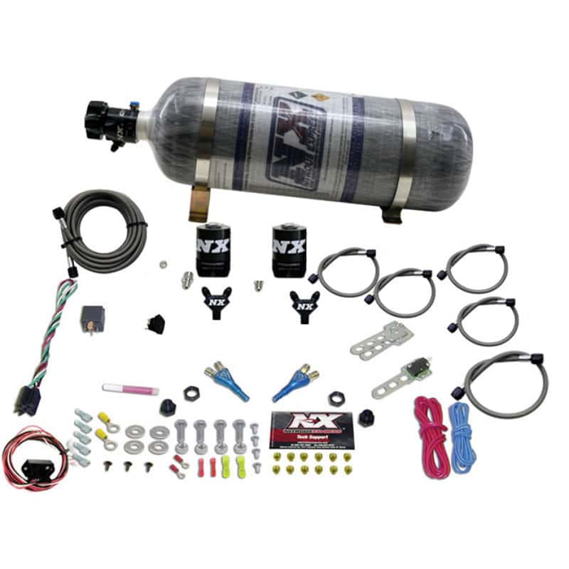 Nitrous Express — Nitrous Express 03-18 Nissan 350Z/370Z Dual Nozzle (35-150HP) w/Composite Bottle
Injection System Kit
N2OSys - view 2