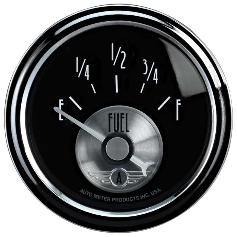 AutoMeter — AutoMeter Gauge Fuel Level 2-1/16in. 240 Ohm(e) to 33 Ohm(f) Elec Prestige Blk. Diamond
2-1/16" FUEL LEVEL, - view 2